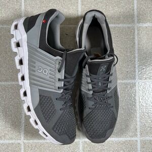 On Cloudswift Gray White Athletic Running Walking Shoes Sneakers Men's Size 11.5